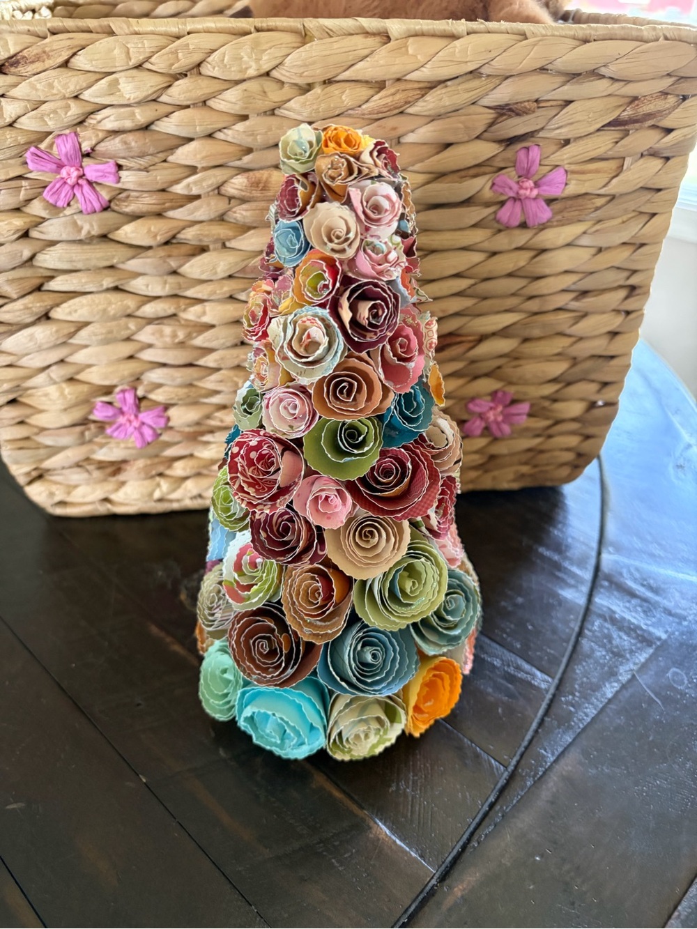 Handcrafted Multicolor Paper Christmas Tree Decoration